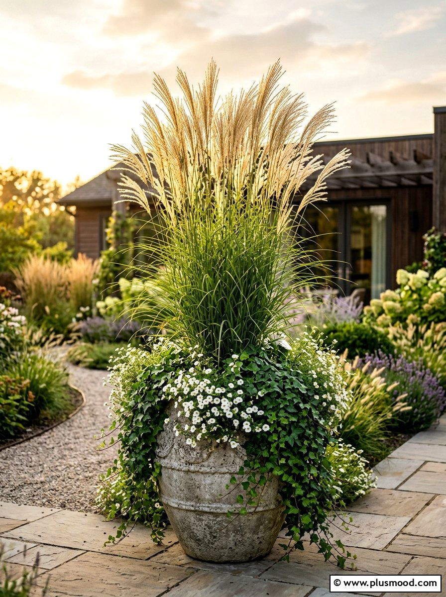 Tall Ornamental Grass - 25 late summer planter ideas