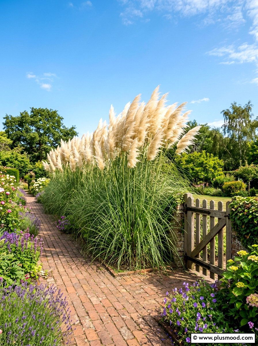 Tall Ornamental Grass - 25 summer backyard privacy ideas
