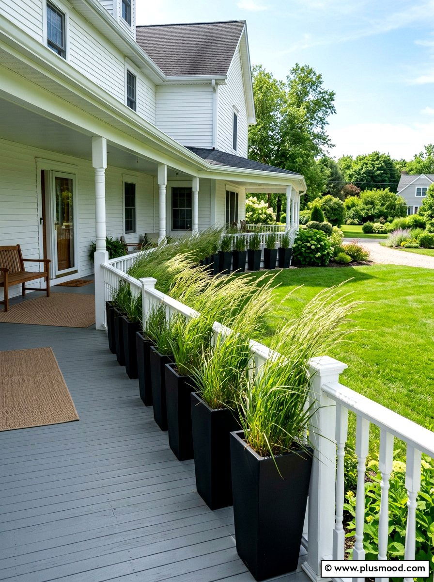 Tall Ornamental Grass - 25 late summer front porch ideas