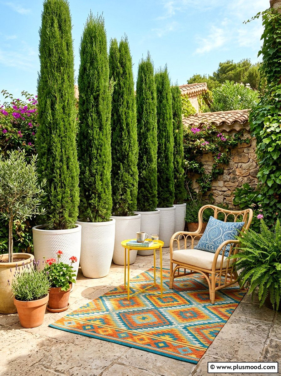 Tall Potted Plant Privacy - 25 small backyard ideas with privacy screen