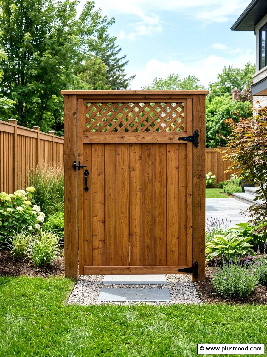 Tall Privacy Wood Gate Decorative - 25 outdoor garden decor ideas with wooden gate