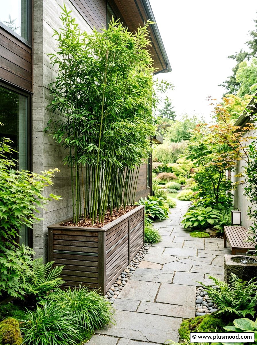 Tall Rectangular Planter - 25 small backyard ideas with wooden planter