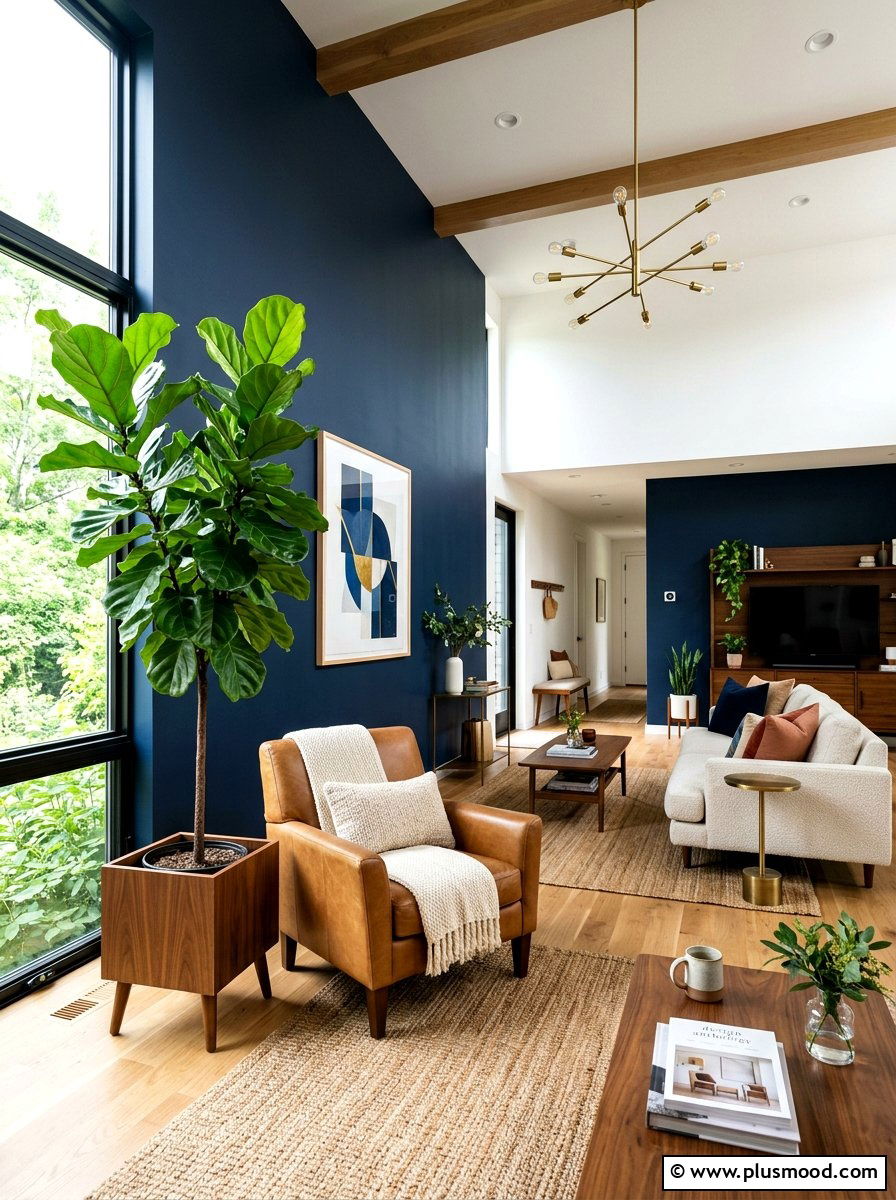 Tall fiddle leaf fig - 25 summer greenery decor ideas for living room