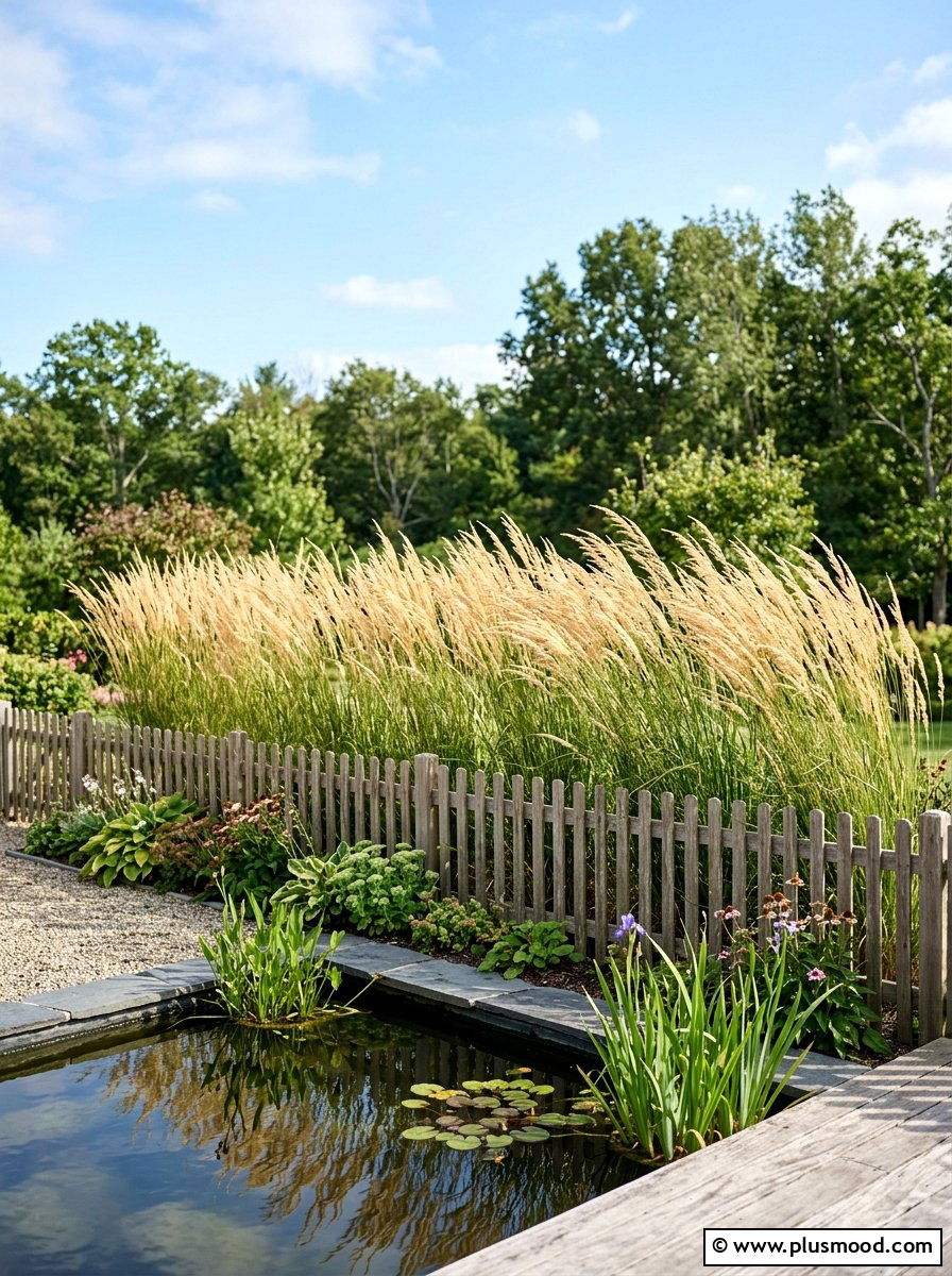 Tall ornamental grass screen - 25 pool landscaping ideas for small spaces