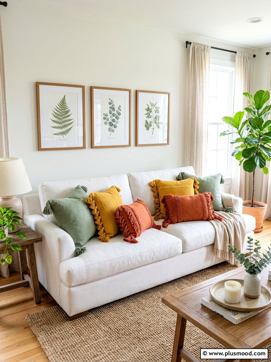 Tassel Throw Pillows - 25 summer boho home decor ideas