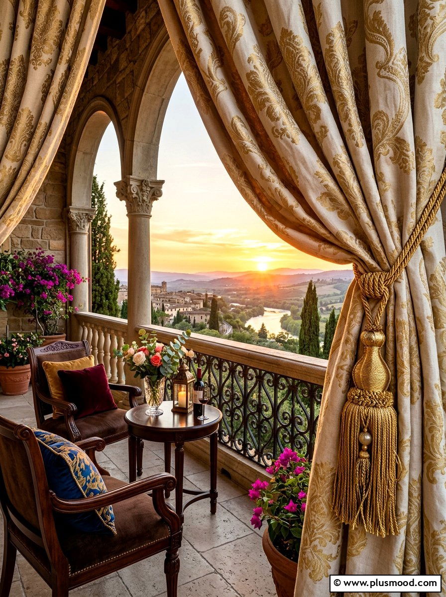 Tassel Tie Back Balcony Curtains - 25 summer balcony curtain ideas