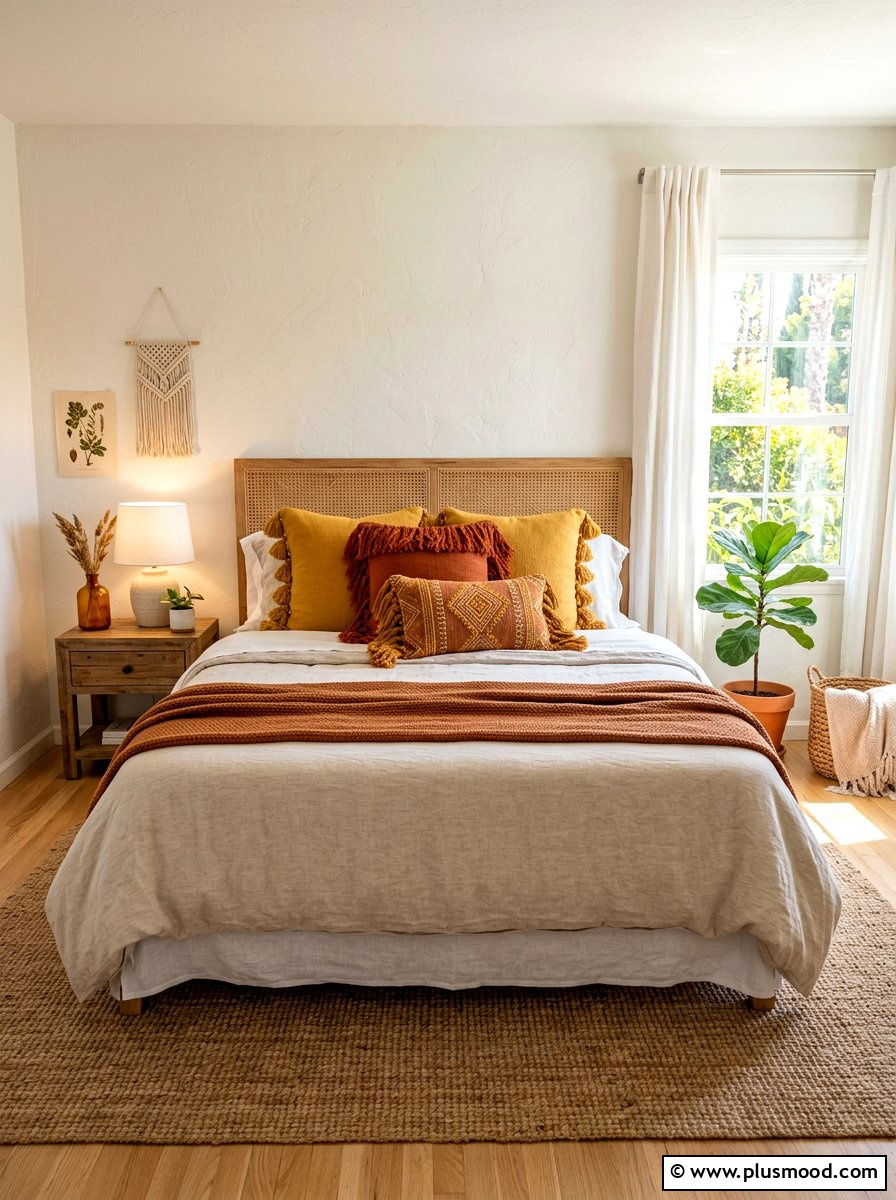 Tassel fringe pillow - 25 late summer bedroom decor ideas