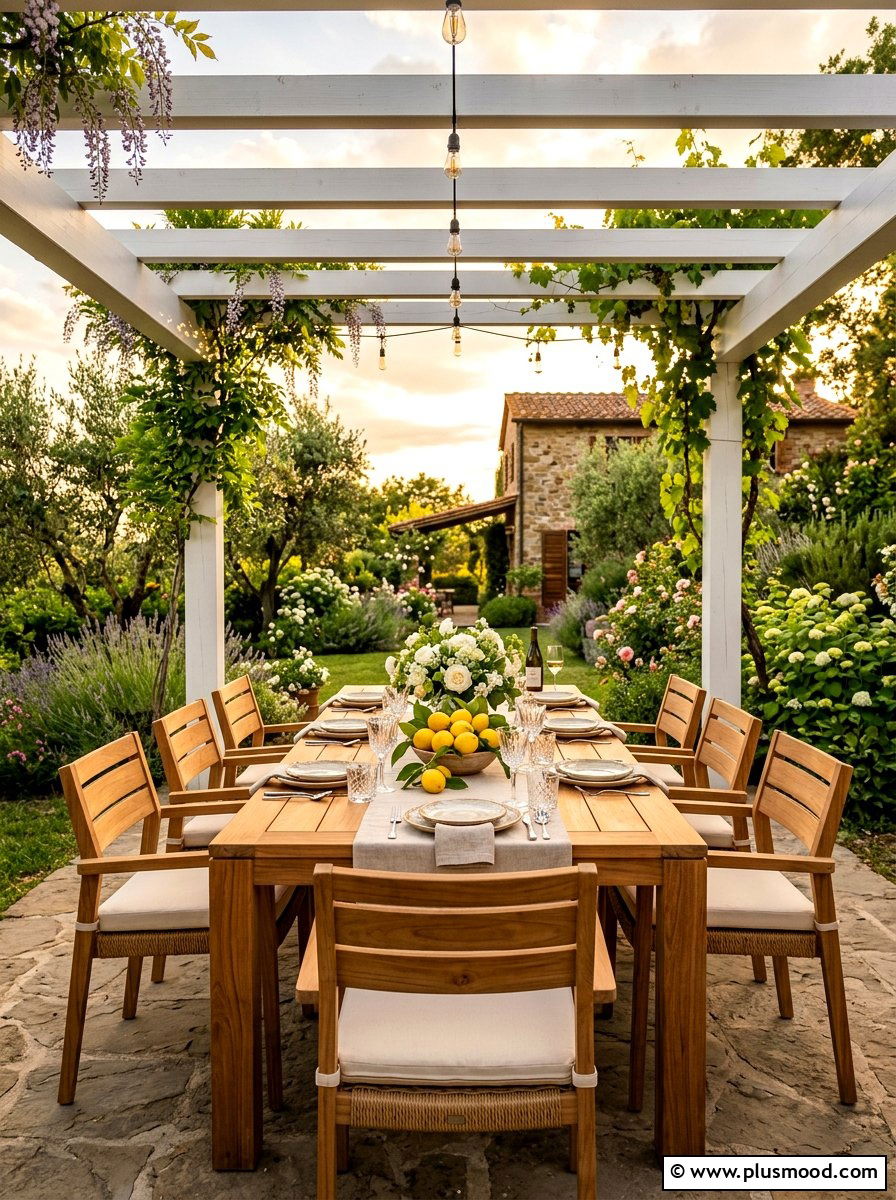 Teak Dining Set - 25 summer patio furniture ideas