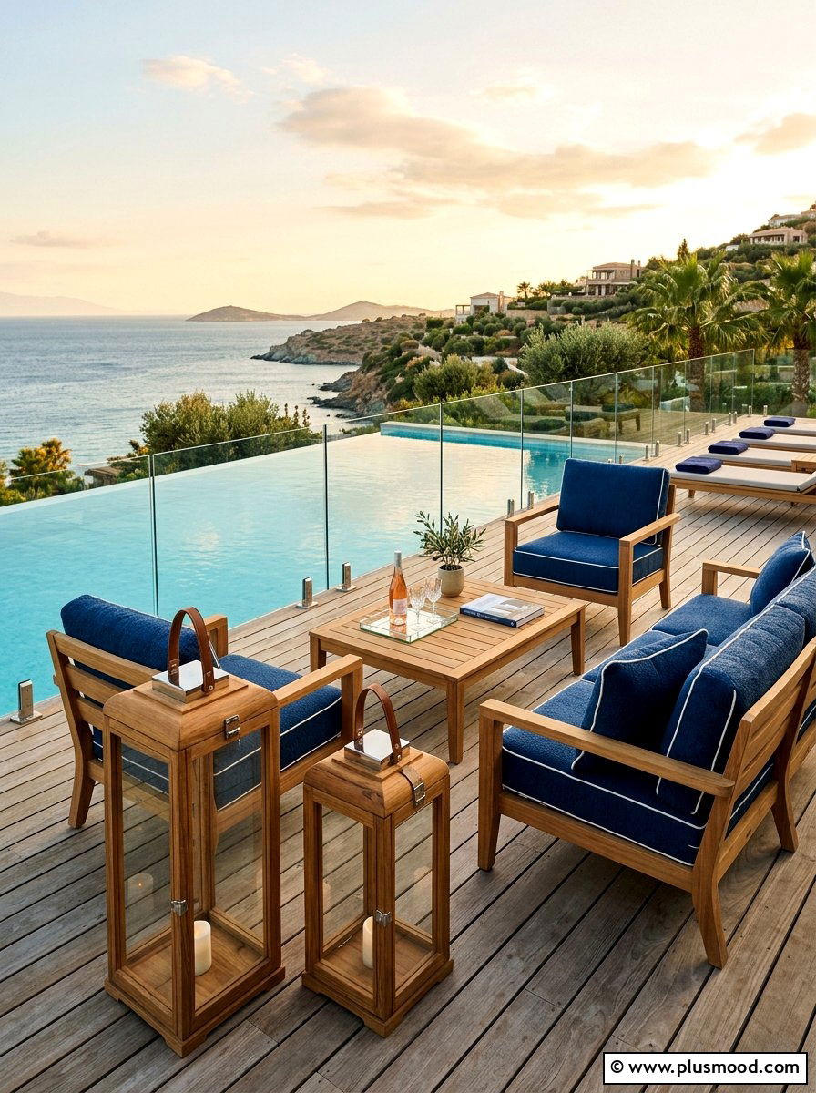 Teak Lanterns For Luxury Pool Deck - 25 pool landscaping ideas with lanterns
