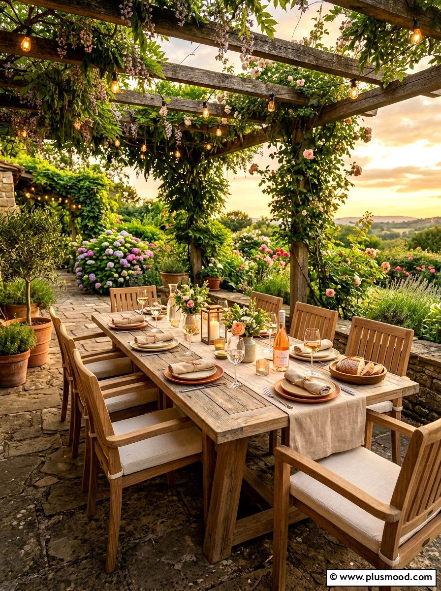 Teak Wood Outdoor Dining - 25 summer relaxed luxury decor ideas