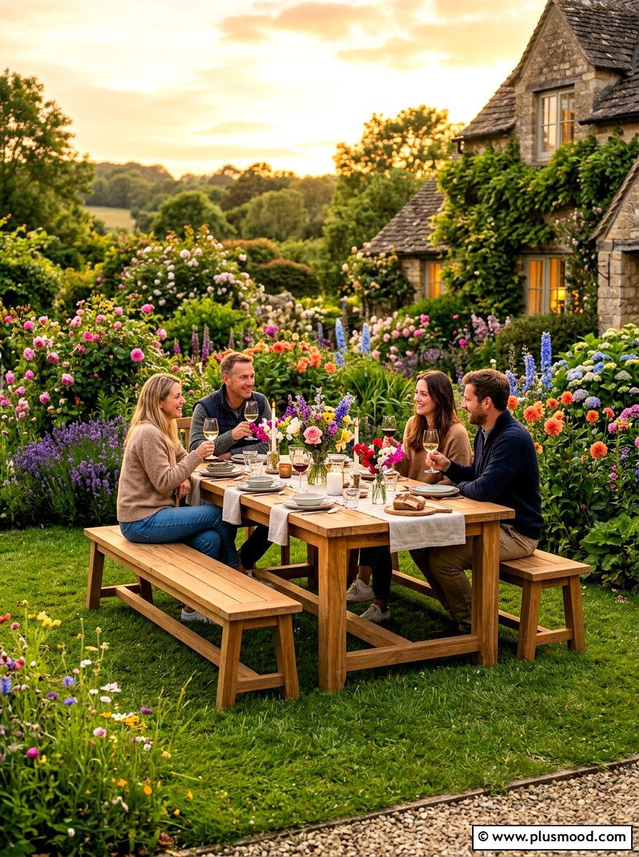Teak Wood Table - 25 summer patio dining decor ideas