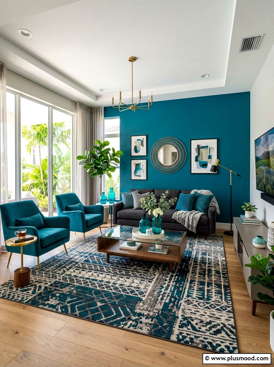 Teal And Gray Living Room - 25 summer decor ideas for gray living room