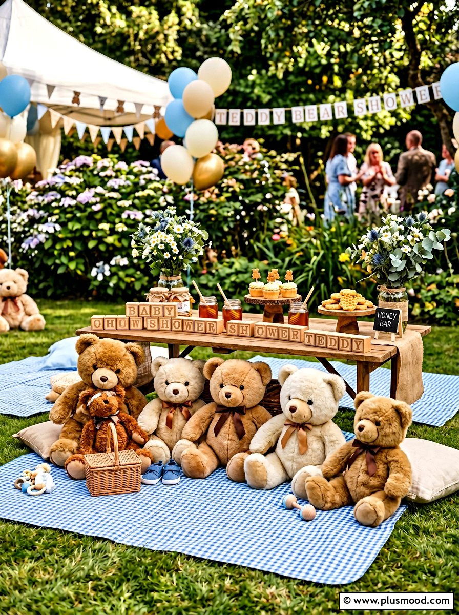 Teddy Bear Baby Shower - 25 summer outdoor baby shower ideas