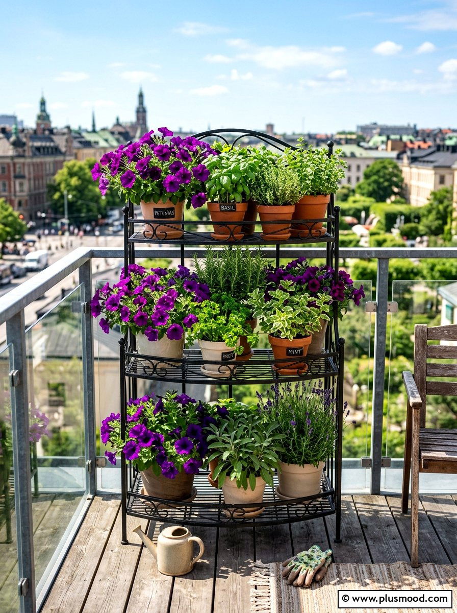 Terrace Plant Stand - 25 beautiful summer home decor ideas