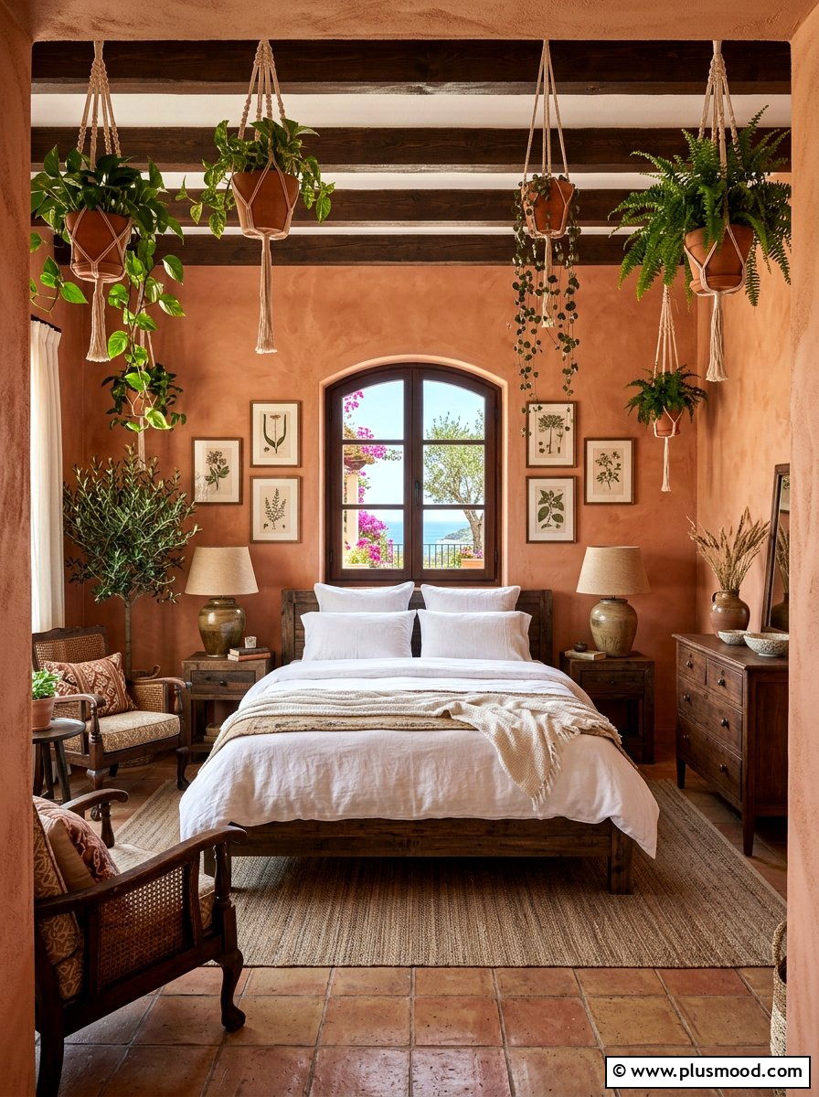 Terracotta Bedroom - 25 summer bedroom color ideas