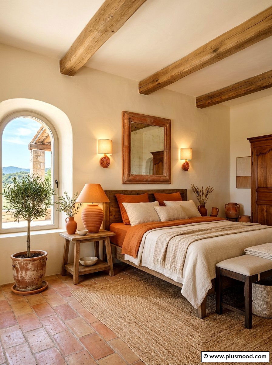 Terracotta Clay Accents - 25 summer room refresh ideas for bedroom