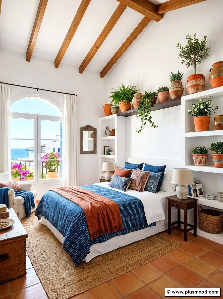 Terracotta Clay Pots - 25 simple summer bedroom ideas