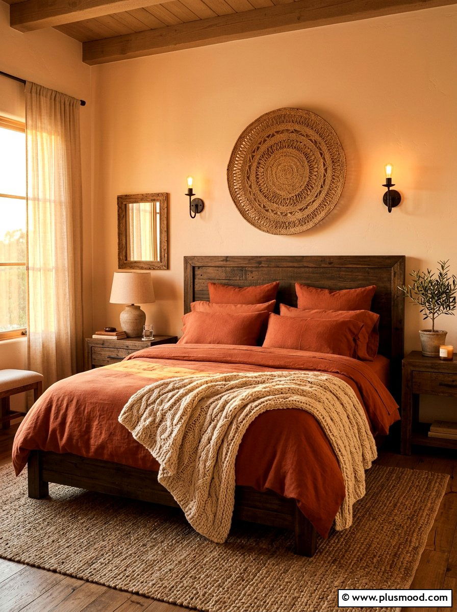 Terracotta Earthy Bedding - 25 summer bedding ideas