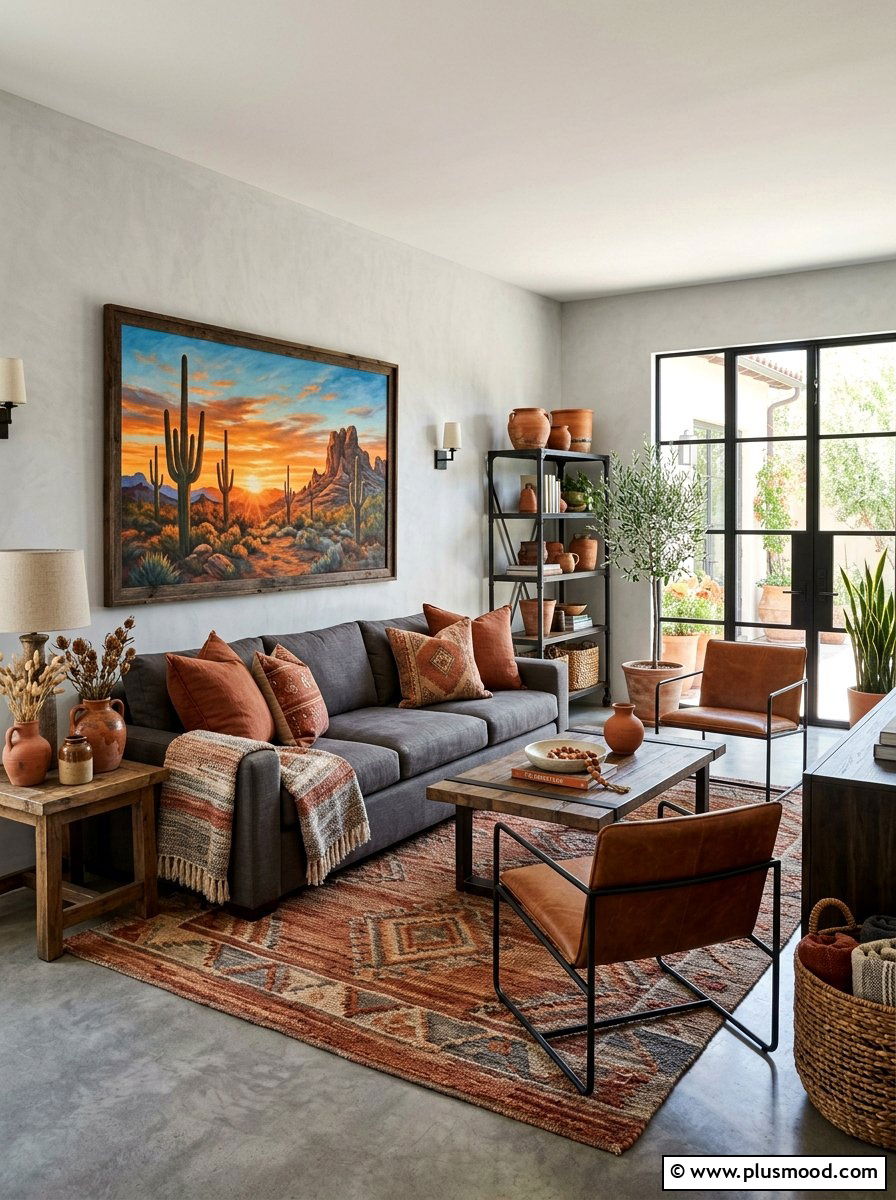 Terracotta Gray Living Room - 25 summer decor ideas for gray living room