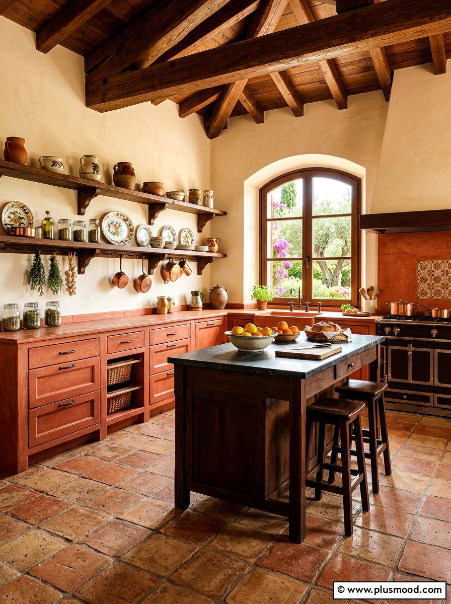 Terracotta Kitchen - 25 summer kitchen color ideas