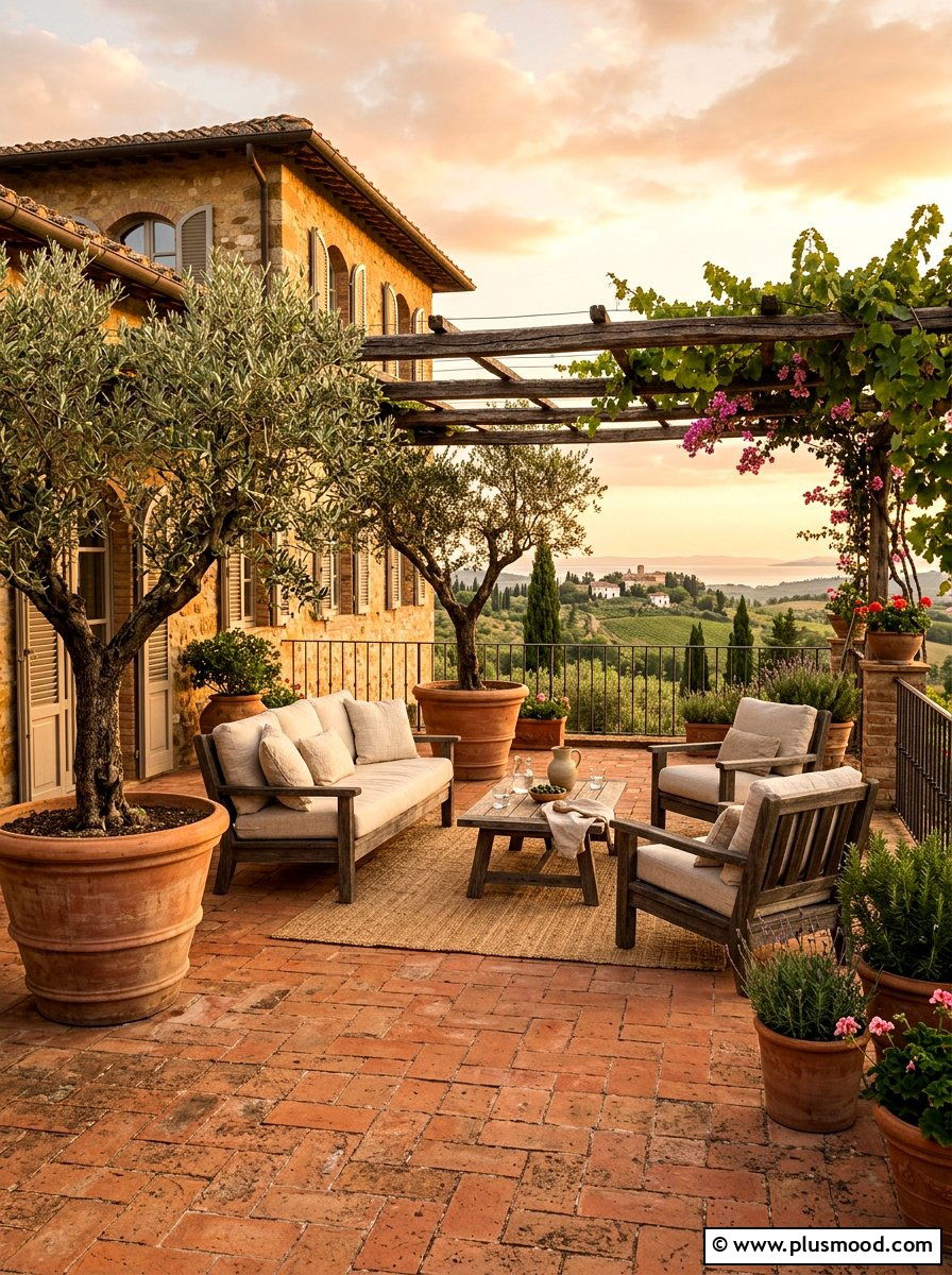 Terracotta Outdoor Terrace - 25 summer home styling ideas