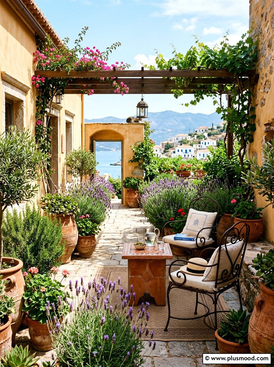 Terracotta Patio Space - 25 summer natural texture decor ideas