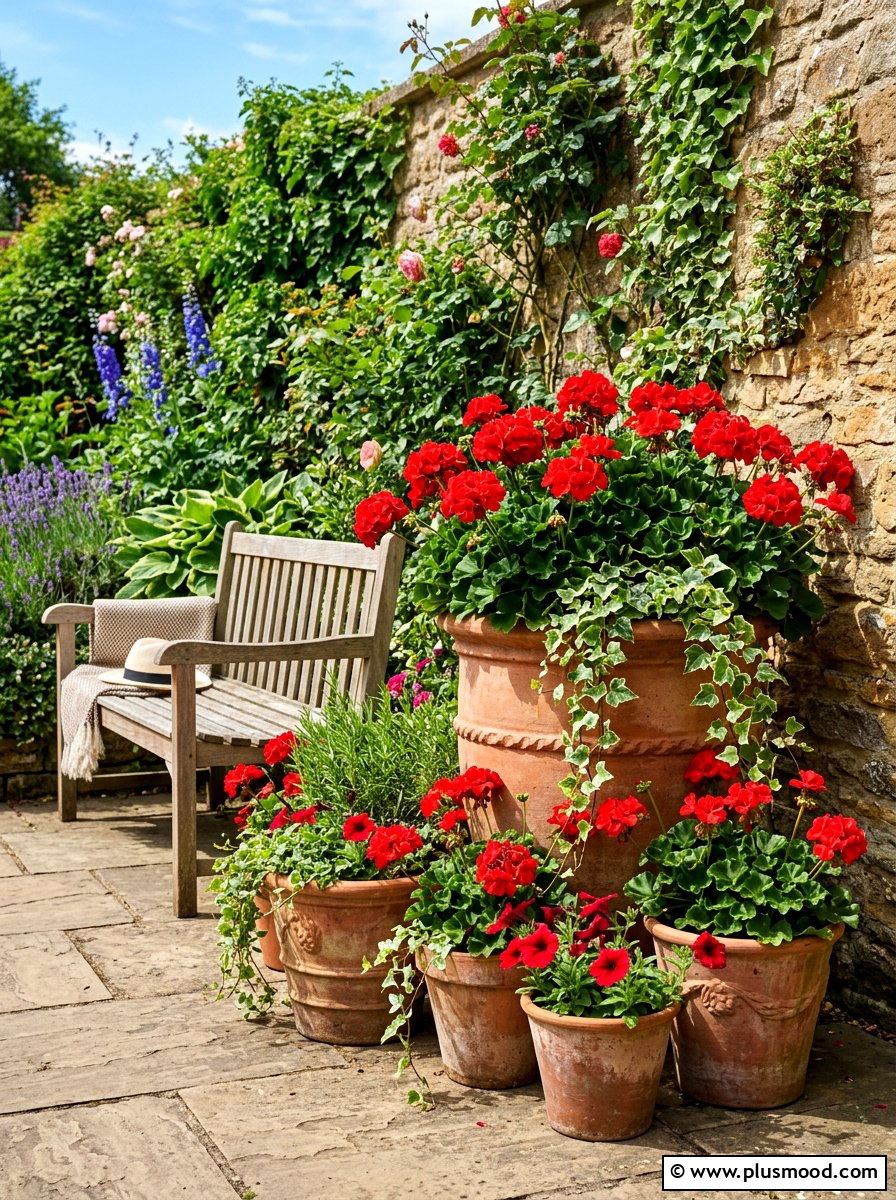 Terracotta Pot Cluster - 25 budget summer patio decor ideas