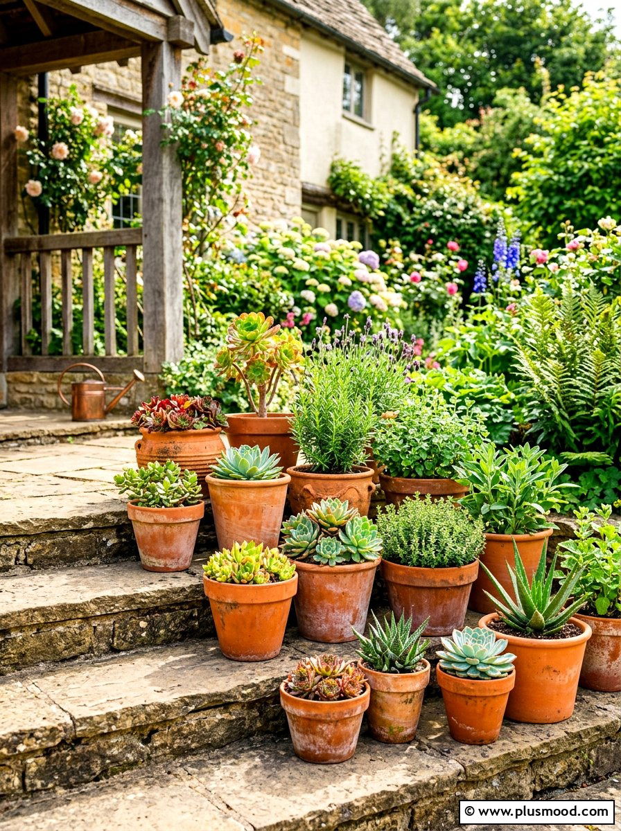 Terracotta Pot Collection - 25 late summer porch decor ideas