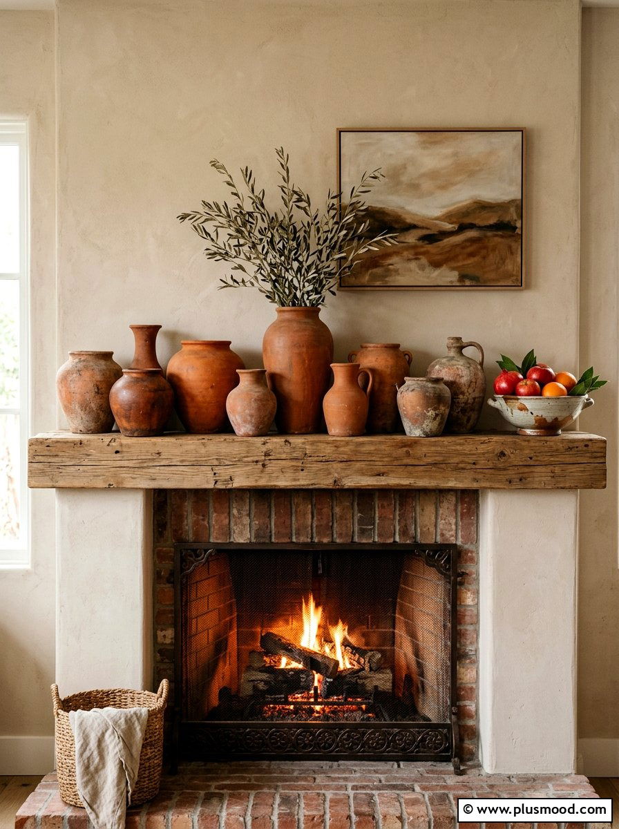 Terracotta Pottery Decor - 25 summer boho home decor ideas