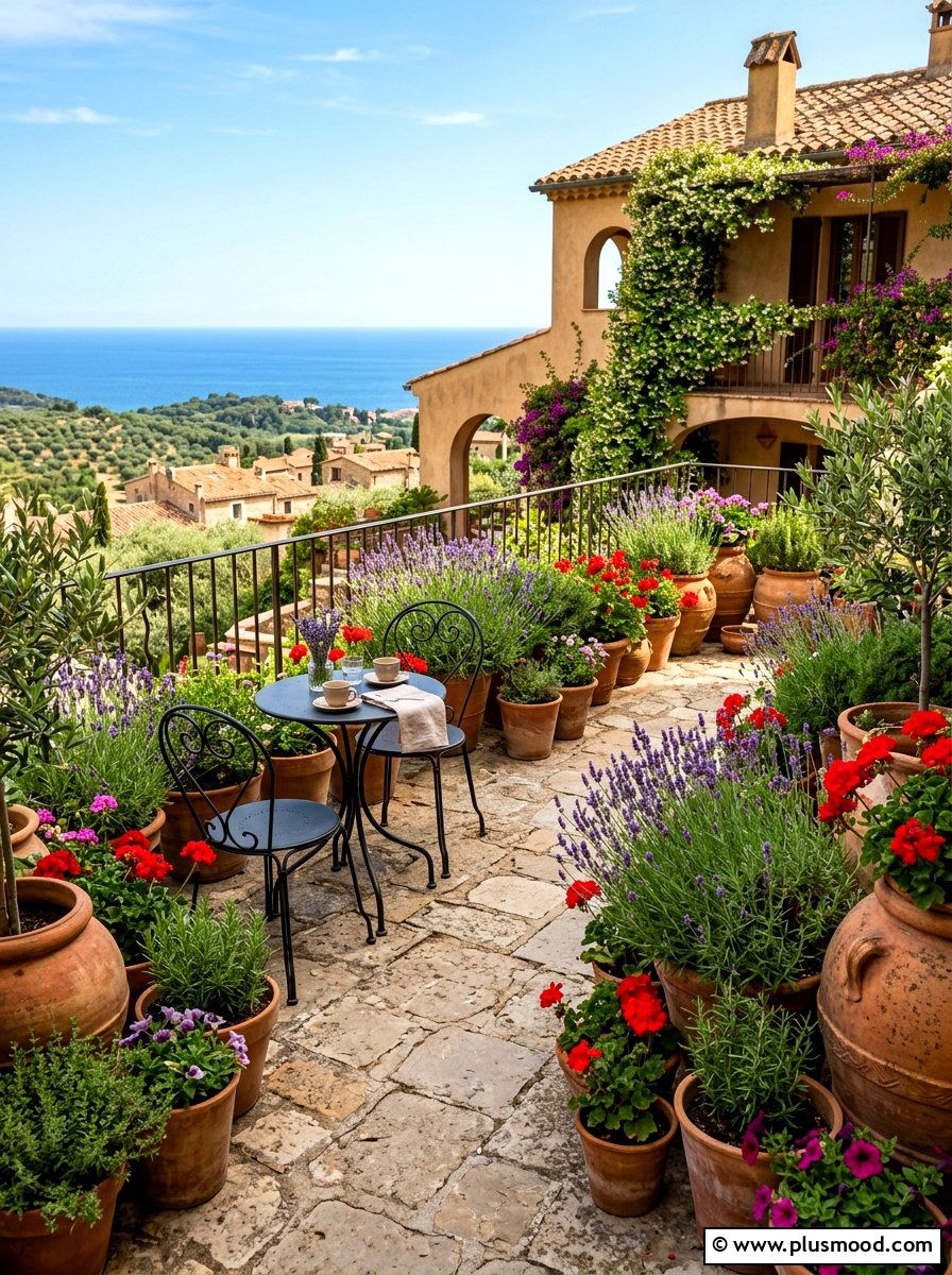 Terracotta Terrace Garden - 25 elegant summer decor ideas