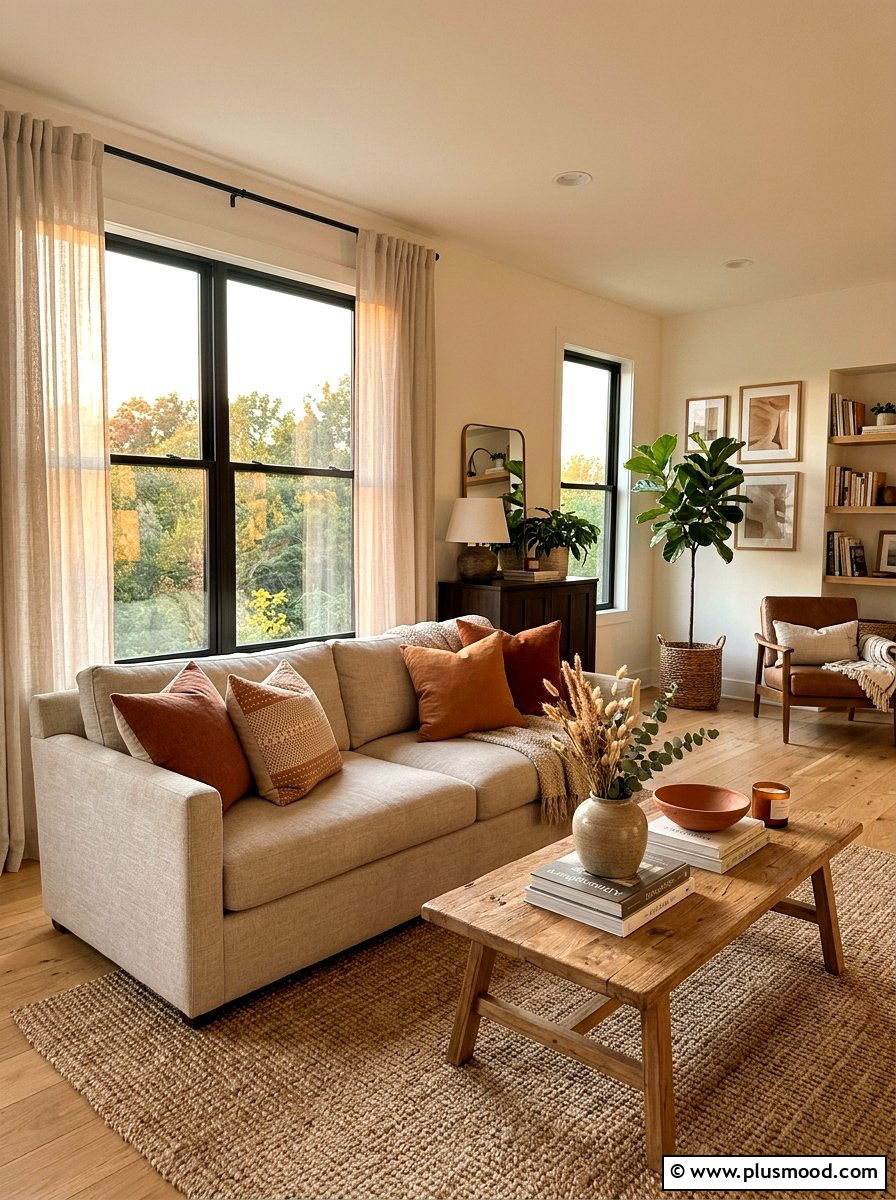Terracotta living room - 25 late summer decor ideas