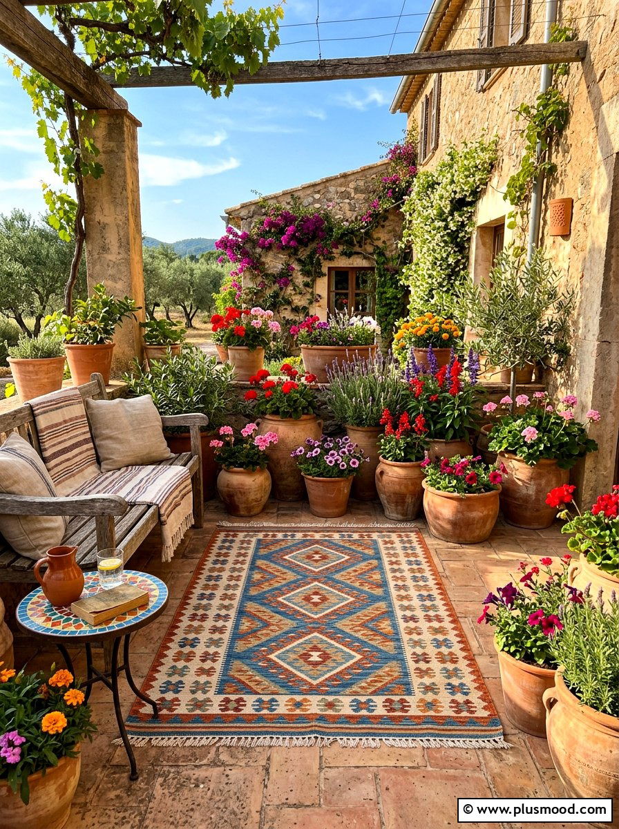 Terracotta patio decor - 25 late summer patio ideas