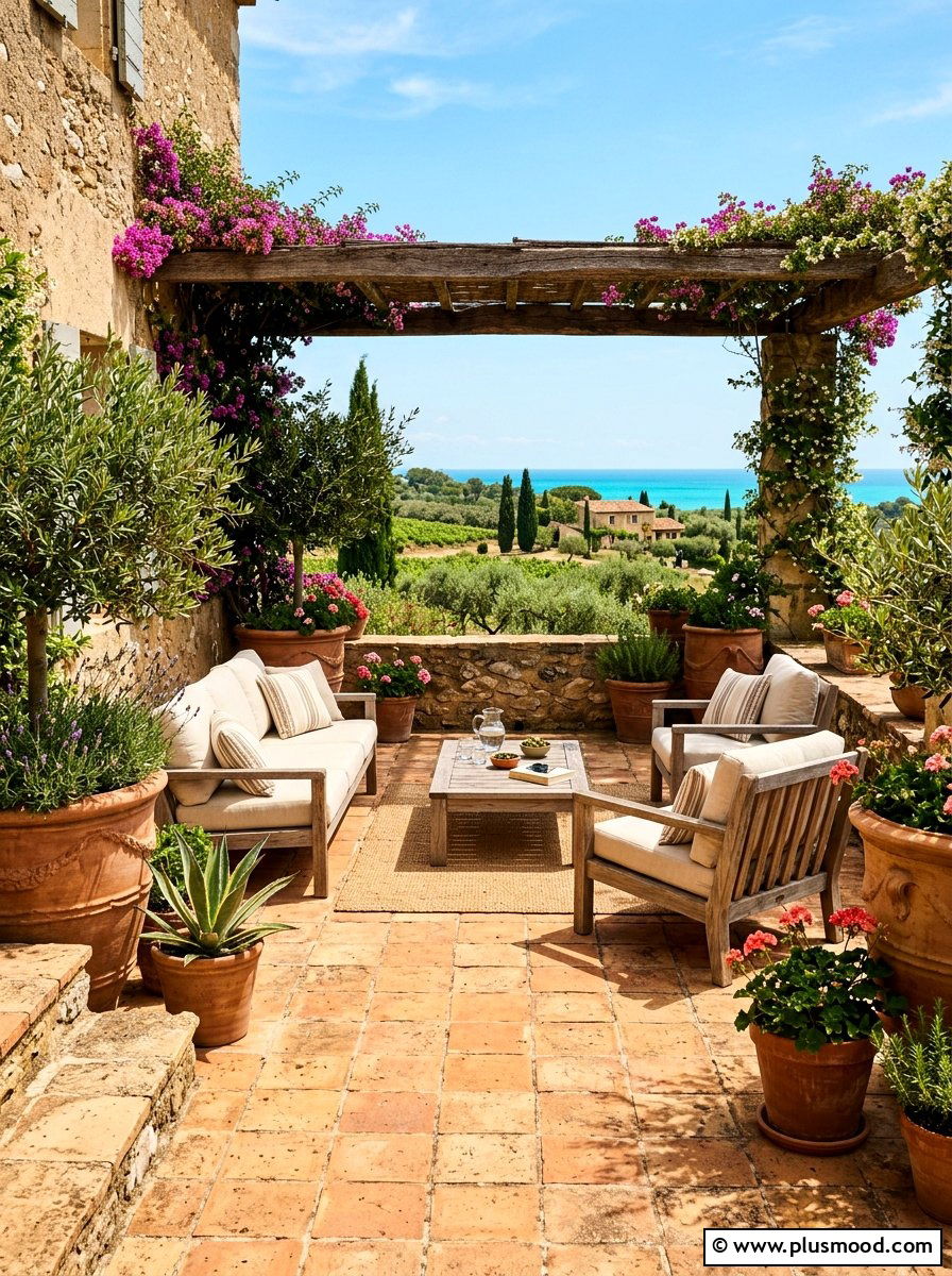 Terracotta patio - 25 summer patio color ideas