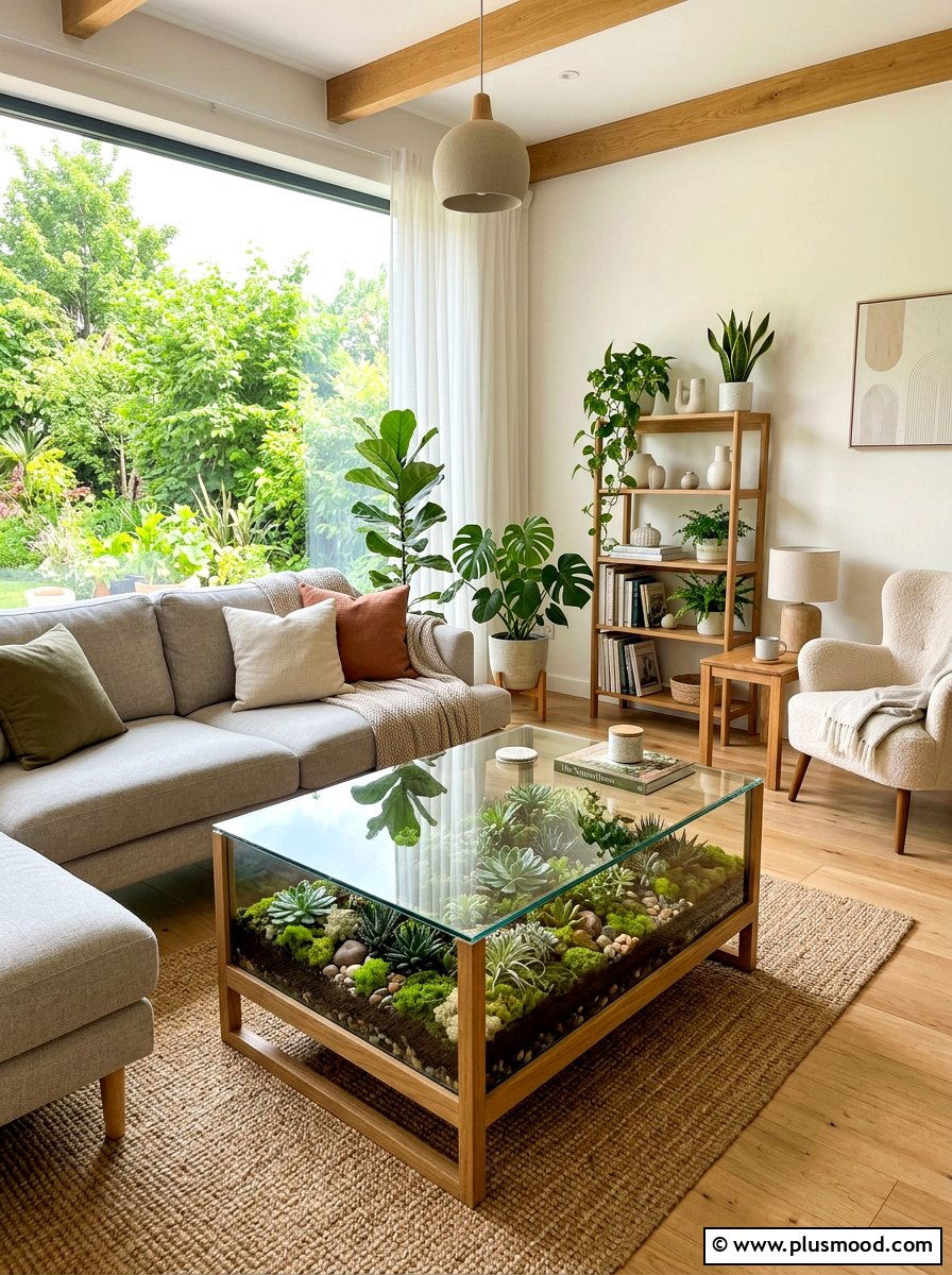 Terrarium Coffee Table - 25 summer interior decor ideas