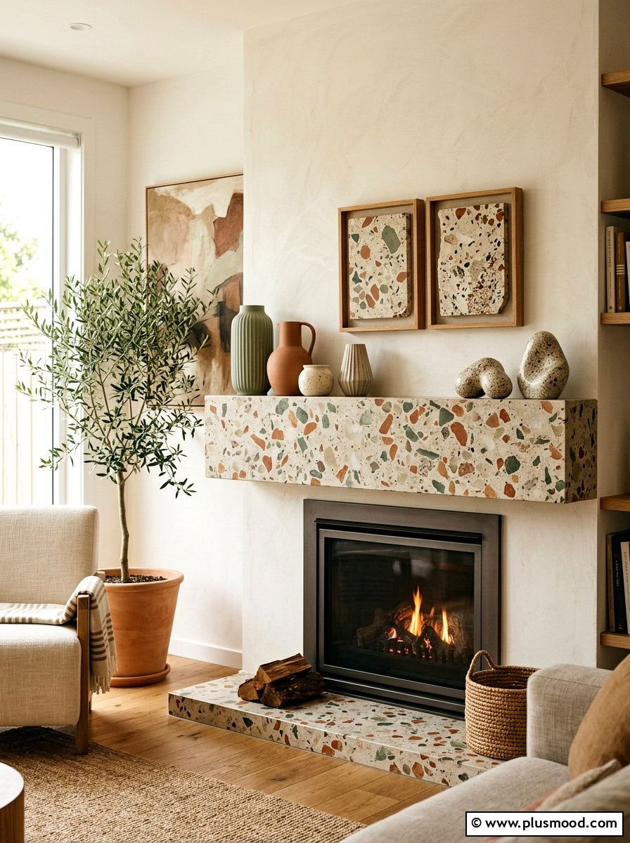 Terrazzo Rock Art - 25 painted rock ideas with abstract designs