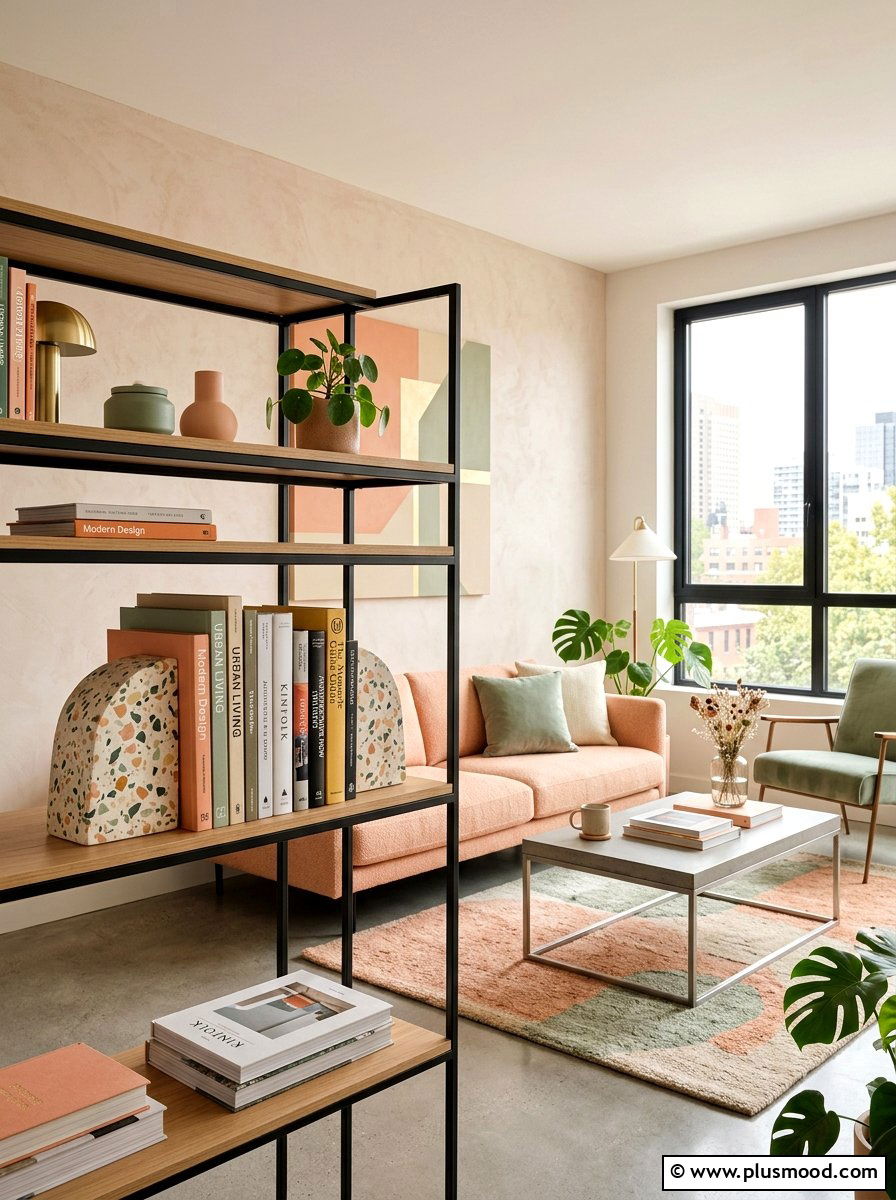 Terrazzo Style Stone - 25 painted rock ideas for bookend decor