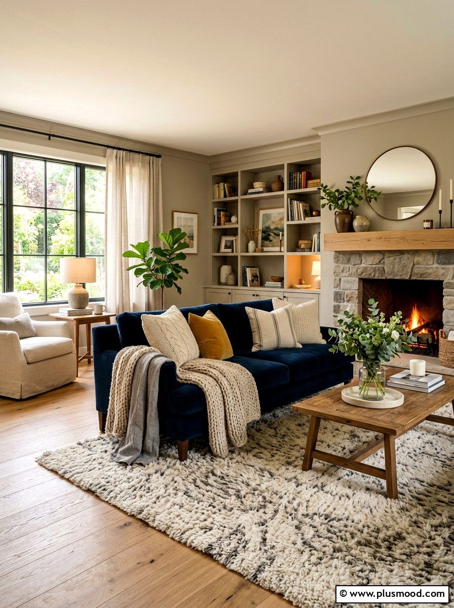 Textural family room - 25 late summer home refresh ideas