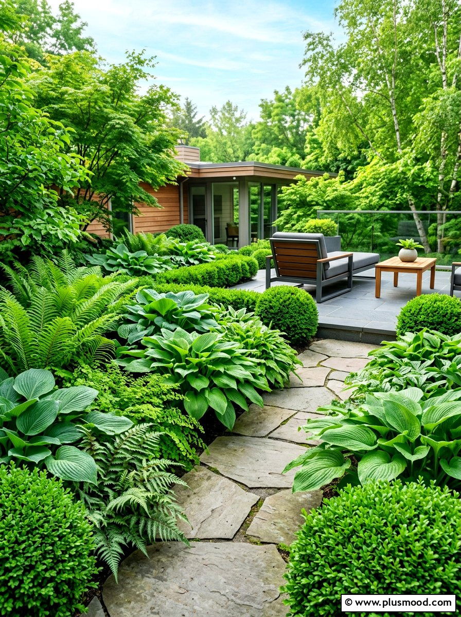 Textured Green Garden - 25 summer patio garden ideas