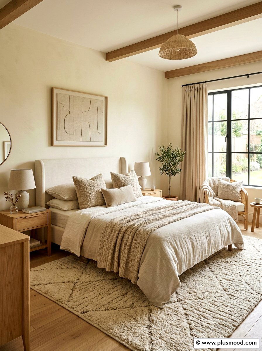 Textured Neutral Bedroom Style - 25 minimalist summer bedroom ideas