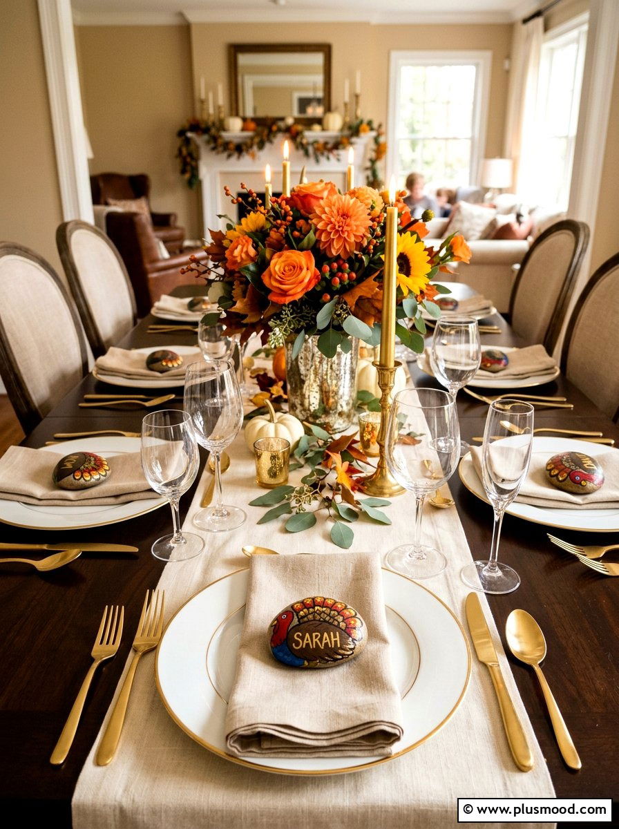 Thanksgiving Turkey Rocks - 25 painted rock ideas with seasonal themes