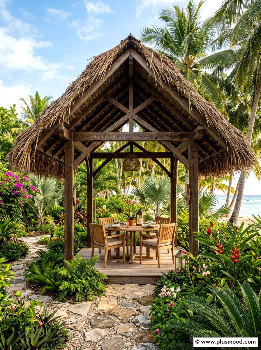 Thatch roof gazebo