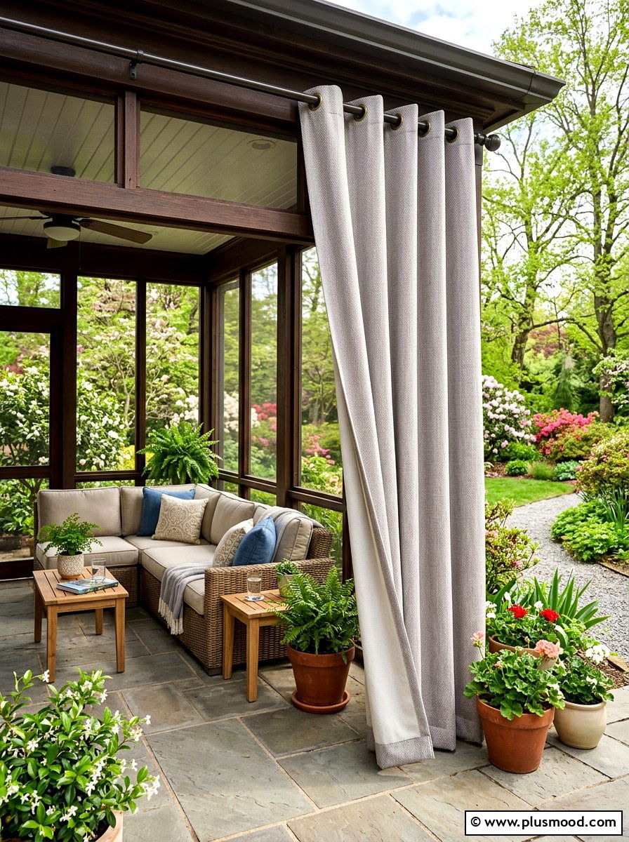 Thermal patio curtains - 25 summer patio curtain ideas