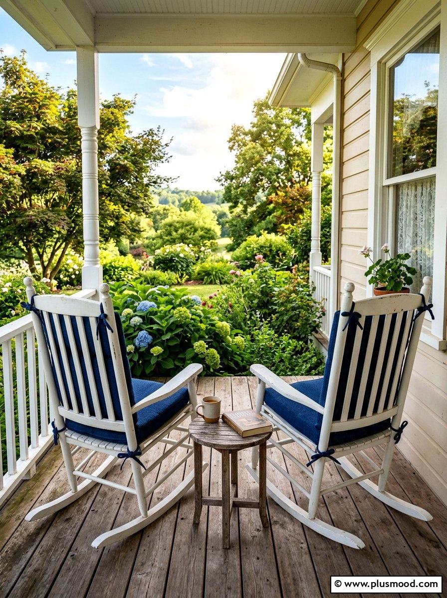 Thrifted Rocking Chairs - 25 budget summer front porch decor ideas