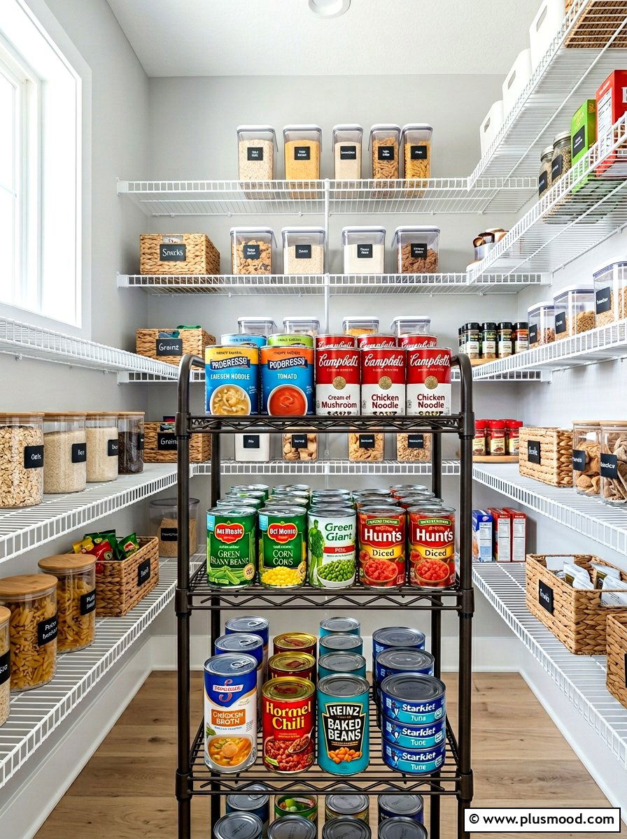 Tiered Can Rack - 25 summer pantry organization ideas