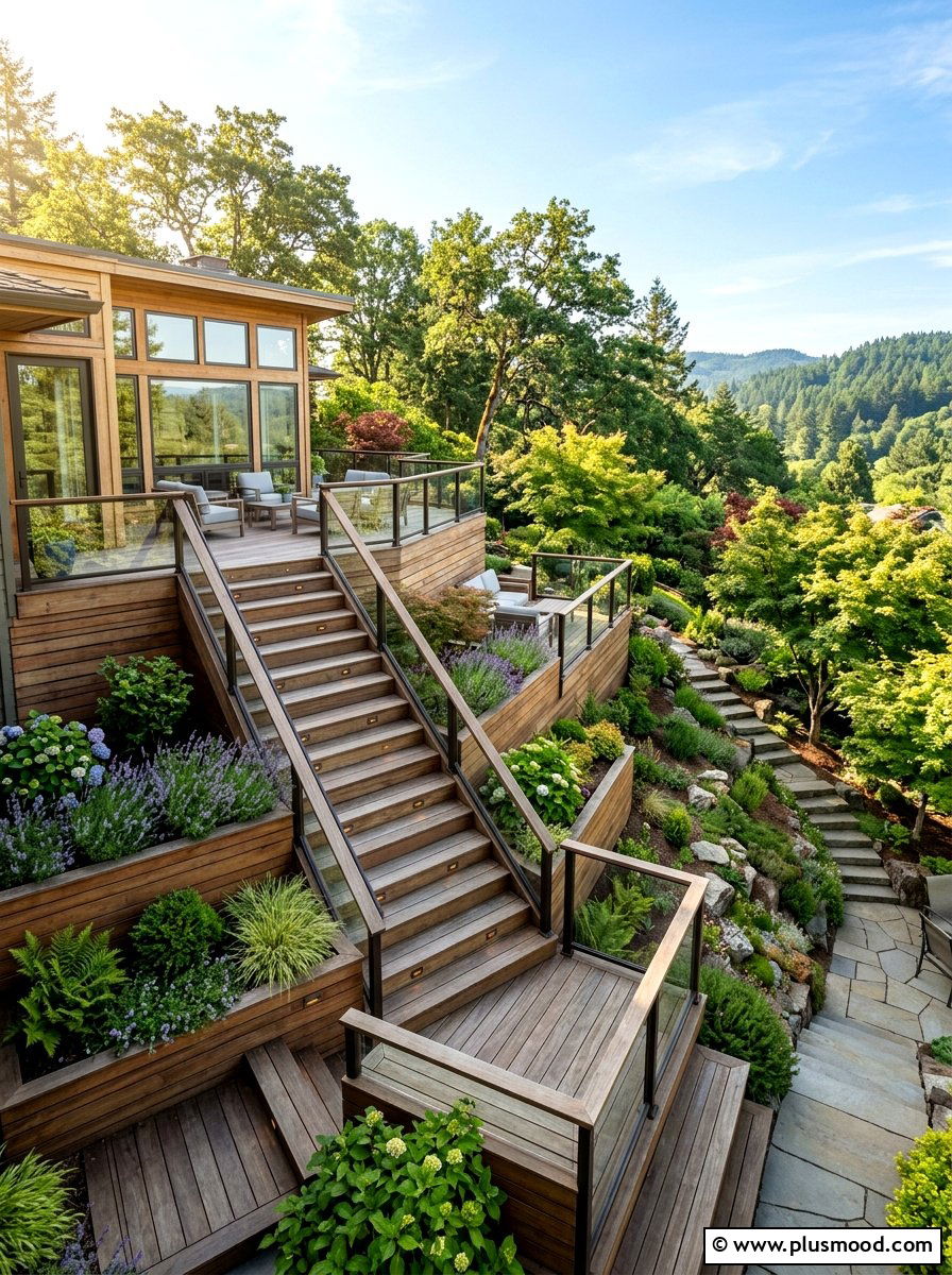 Tiered Deck For Sloped Yard - 25 small backyard ideas with deck