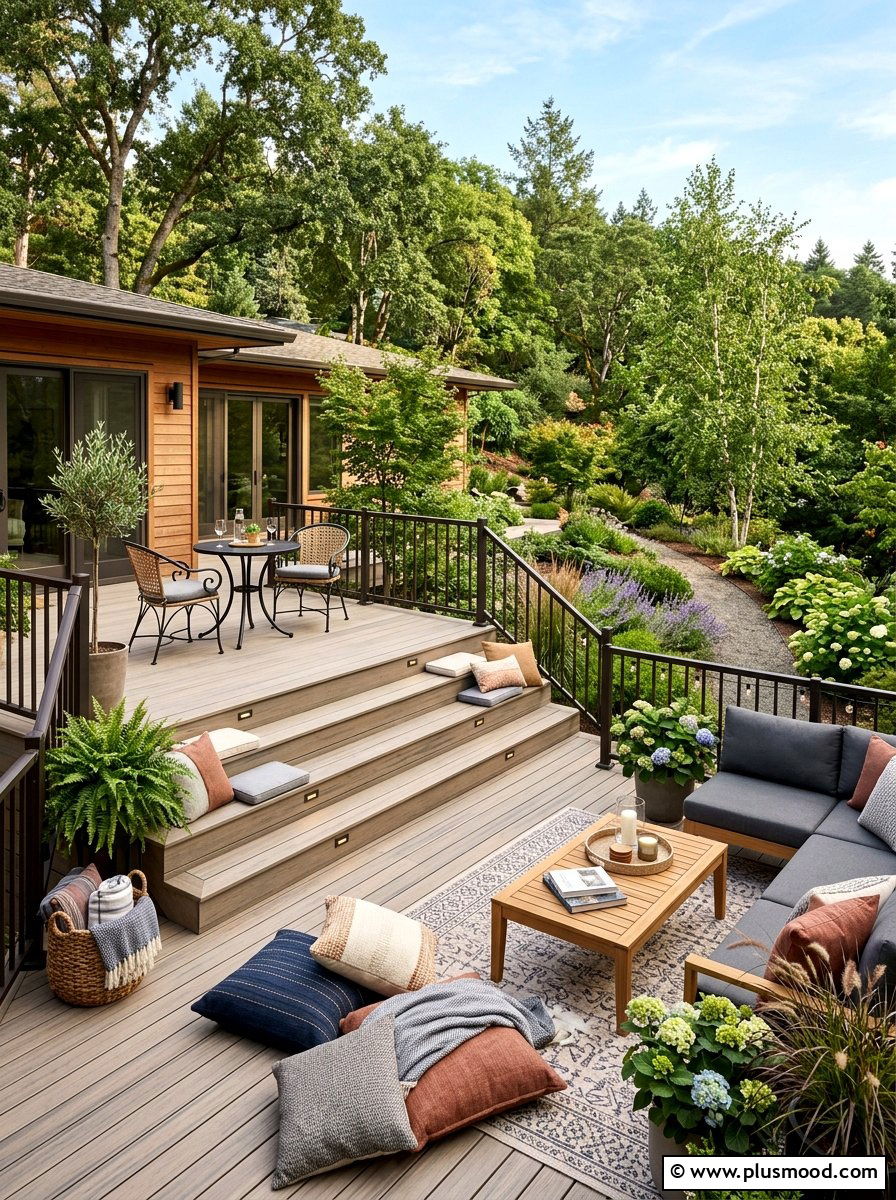 Tiered Decking - 25 small backyard ideas for entertaining