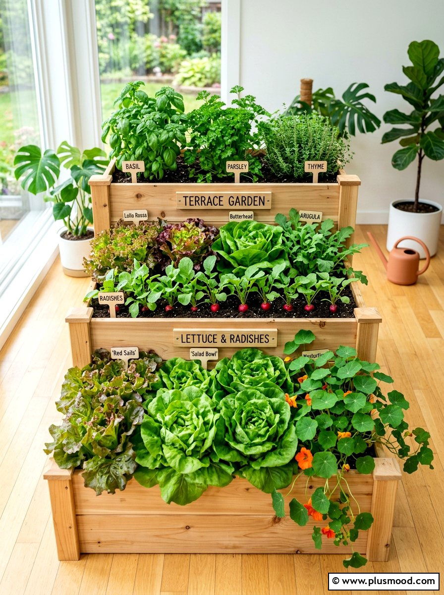 Tiered Garden Bed - 25 summer vegetable planter ideas
