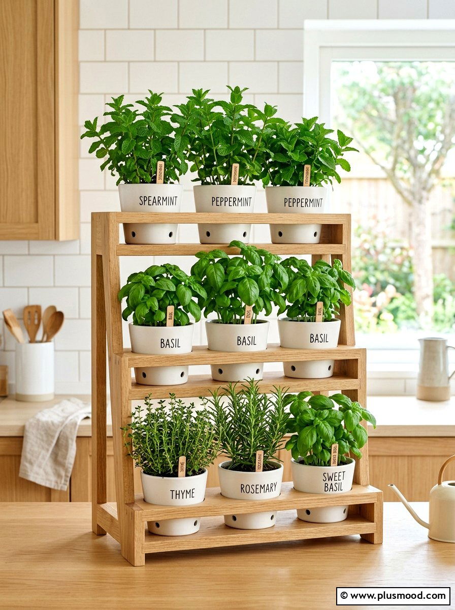 Tiered Herb Garden - 25 summer small planter ideas