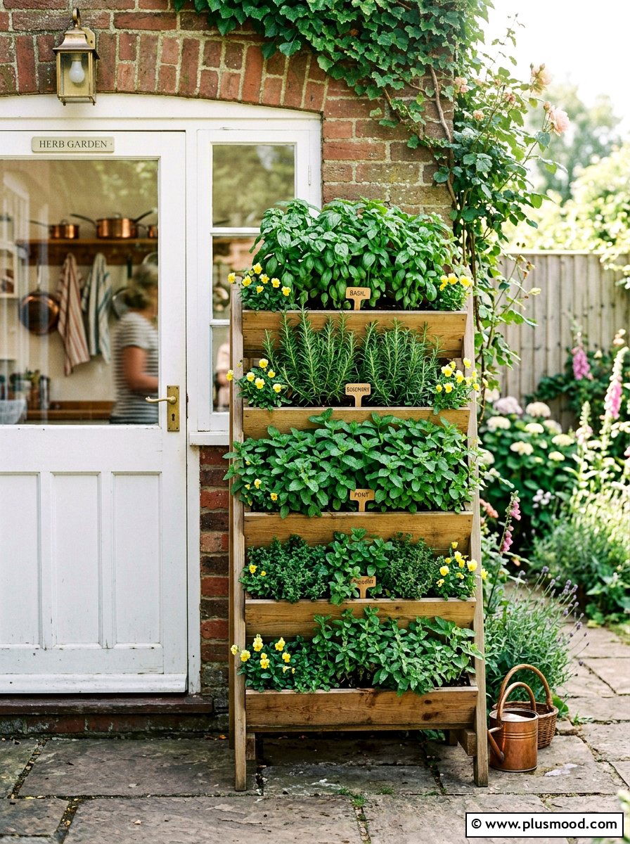 Tiered Herb Garden Planter - 25 summer curb appeal planter ideas
