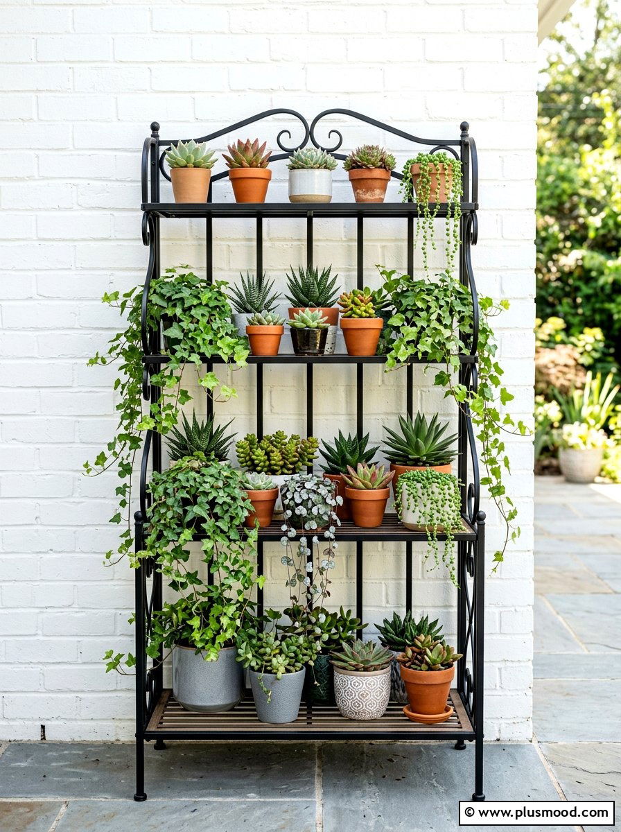 Tiered Plant Stand - 25 summer small garden ideas